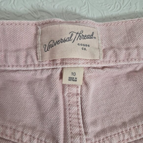 Universal Thread Womens 10 Pink High Rise Easy Barrel Cotton Zip Up Jeans Pants - Picture 2 of 15